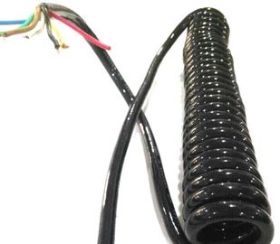 Noyau bouclé enroulé protégé coloré de Mulit de câble de câble de fil électrique de ressort électrique