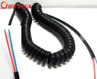 Câble bouclé enroulé électrique de corde d'avance d'extension de flexibilité élevée fait sur commande