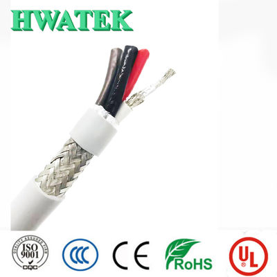UL21408 2C×18AWG avec fil de drainage en ferraille de cuivre enroulé isolant XLPE XLPE Jacket 300V 105°C câble résistant à l'huile
