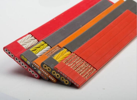 Cable à ruban plat flexible à enveloppe multicœur protégé résistant à l'huile XLPE pour applications industrielles