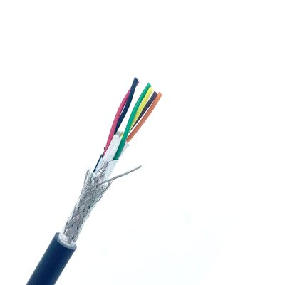 Câble coaxial électrique en cuivre tressé ignifuge 30V 75°C pour transmission de puissance