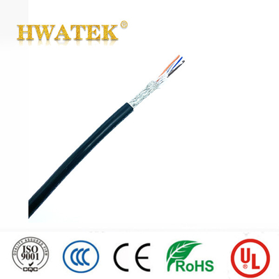TYPE UL2725 Veste en PVC en conserve en cuivre enfilé 1 coax × 26AWG + 2C × 24AWG + 1C × 26AWG Cable 30V 80°C