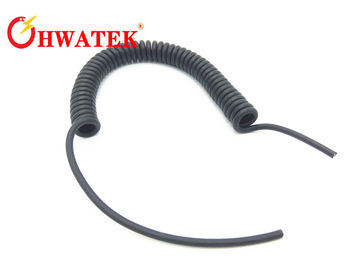 Cable électrique en spirale escamotable protégé avec la gaine externe de PUR pour le véhicule