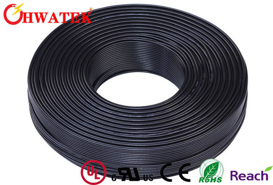 UL 2464 3Fx18AWG (41/0.16T) de câble plat d'appartement de PVC BK 3.45X7.4MM d'UNSHLD