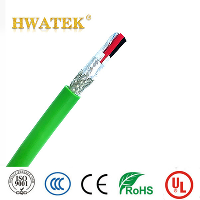 E308860 UL Type en cuivre barré enfilé CM 4 Paire 26AWG 30V 80°C Veste en PVC CAT5E câble SFTP