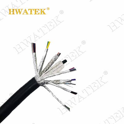 1P × 28AWG + 2C × 26AWG PVC Jacket Shield Multicore Cable UL 20276 en cuivre étanché en conserve